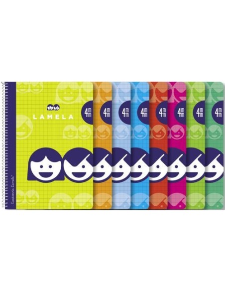 Cuaderno espiral 4º 40h 70g 4mm cuadrovia cubierta basica